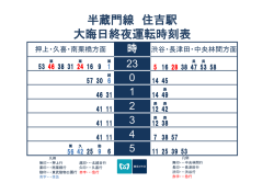半蔵門線 住吉駅 大晦日終夜運転時刻表