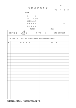 質問及び回答書（PDF 79KB）