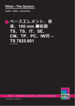 ベースエレメント、前 後、100 mm 鋼板製 TS、TS、IT、SE、 CM、TP、PC