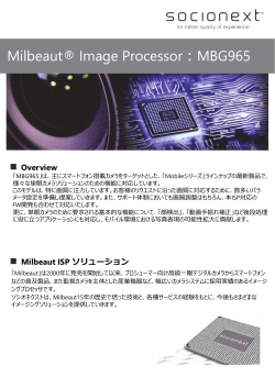 Milbeaut® Image Processor︓MBG965