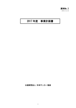 2017 年度 事業計画書