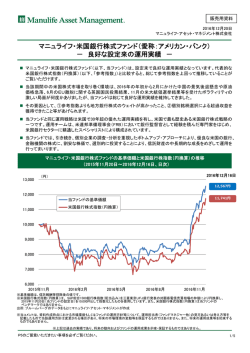 マニュライフ・米国銀行株式ファンド＿良好な設定来の運用実績