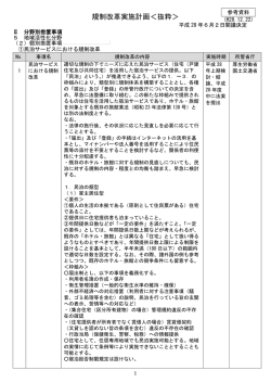 規制改革実施計画＜抜粋＞（PDF形式：201KB）