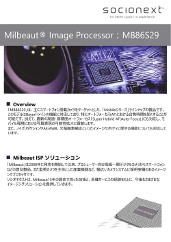 Milbeaut® Image Processor︓MB86S29