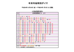 羽田空港国際線ビル駅 特別ダイヤ時刻表（モノレール浜松町方面）