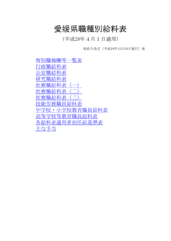 愛媛県職種別給料表