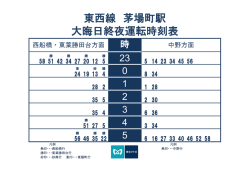 東西線 茅場町駅 大晦日終夜運転時刻表