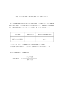 資金不足比率 - 峡北地域広域水道企業団