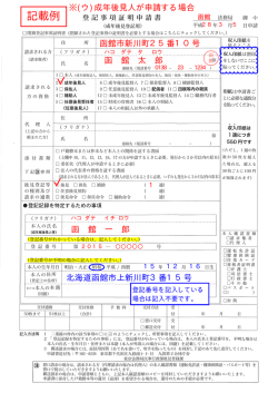 記載例 - 法務局
