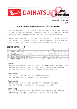 東京オートサロン2017に11台のコンセプトカーを出展