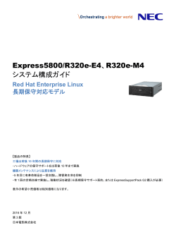 Express5800/R320e-E4、R320e-M4 システム構成ガイド