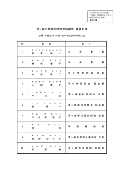 【資料1】委員名簿 （PDF 106.1KB）