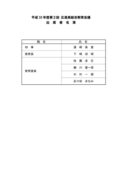 出席者名簿 (PDFファイル)