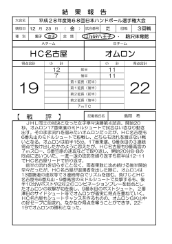 HC名古屋 オムロン - 日本ハンドボール協会