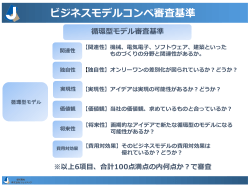 ビジネスモデルコンペ審査基準