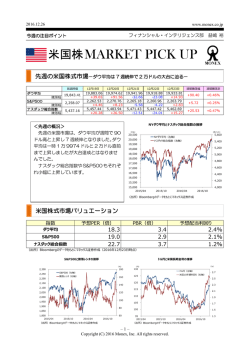 米国株 MARKET PICK UP