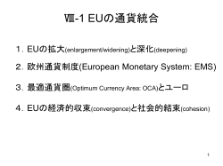 Ⅷ-1 EUの通貨統合
