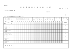 委託業務完了報告書 日時/月次