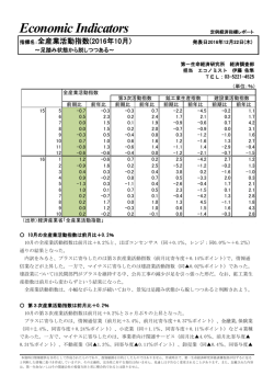 Economic Indicators_ 定例経済指標レポート