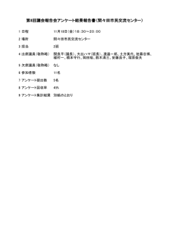 第8回議会報告会アンケート結果報告書（間々田市民交流センター）