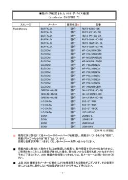 動作が確認された USB デバイス機器 （disklavier ENSPIRET M