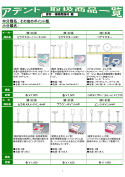 中分類名： 小分類名：