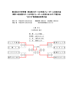第2回ミカサ杯争奪 埼玉県スポーツ少年団バレーボール交流大会 “2016