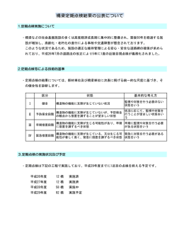 橋梁定期点検結果の公表について