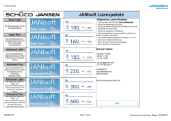 JANIsoft Lizenzpakete