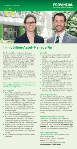 Immobilien-Asset-Manager/in - IZ-Jobs