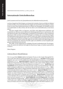 Internationale Zeitschriftenschau