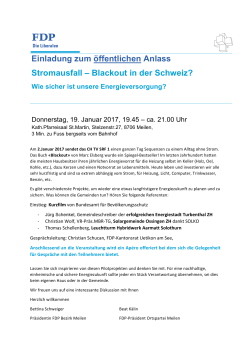Details zum Anlass - FDP Bezirk Meilen