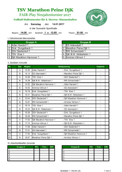 Spielplan 1. Herren