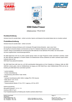 ID60 DatenTresor - SCM PC