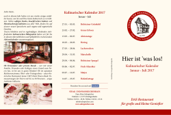 Kulinarischen Kalender - Zum Alten Salzspeicher