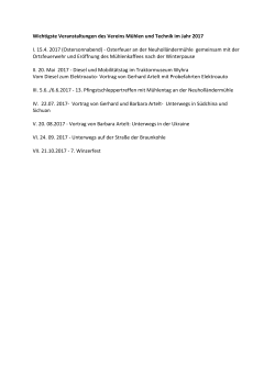 Jahresprogramm 2017 als PDF - Verein M&uuml;hlen und Technik eV