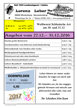 dornfelder - Metzgerei Leber