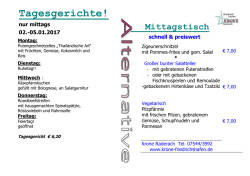 Heute besonders zu empfehlen - Gasthof