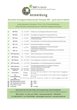 Reservieren Sie sich einen Platz in Ihrer gewünschten