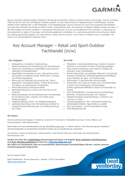 Key Account Manager – Retail und Sport-Outdoor