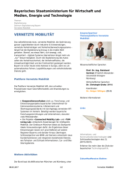 Vernetzte Mobilität - Bayerisches Staatsministerium für Wirtschaft