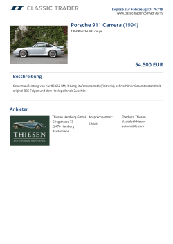 Porsche 911 Carrera (1994) 54.500 EUR