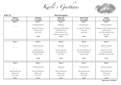 Unser Wochenplan (KW 52) als