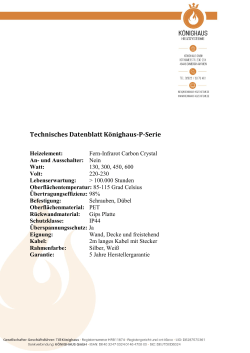 Technisches Datenblatt Könighaus-P