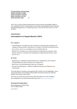 Informatiker/in im Support