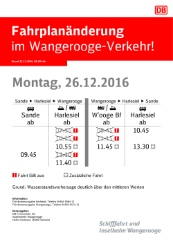 Montag, 26.12.2016 - Wangerooge Aktuell