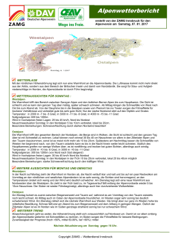 Alpenwetterbericht