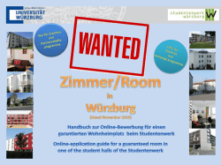 Handbuch zur Online-Bewerbung f&uuml;r einen