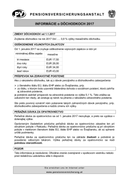 INFORM&Aacute;CIE o D&Ocirc;CHODKOCH 2017 - Pensionsversicherungsanstalt