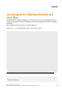 Lernprogramm Arbeitssicherheit auf dem Bau